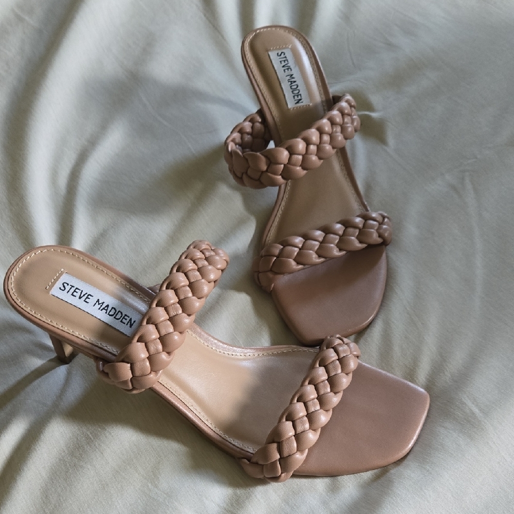 Steve Madden Nude Braided Heels